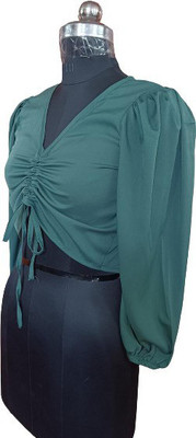 Pyramid Fashion Casual Solid Women Multicolor Top