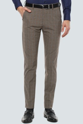 LOUIS PHILIPPE Slim Fit Men Brown Trousers