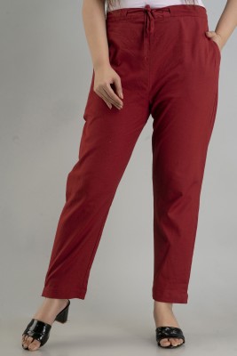 misfitsishan Regular Fit Women Maroon Trousers