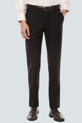 LOUIS PHILIPPE Slim Fit Men Brown Trousers