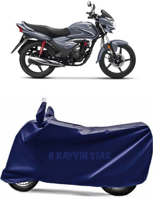 R Rayvin Star Two Wheeler Cover for Honda(CB Shine, Blue)