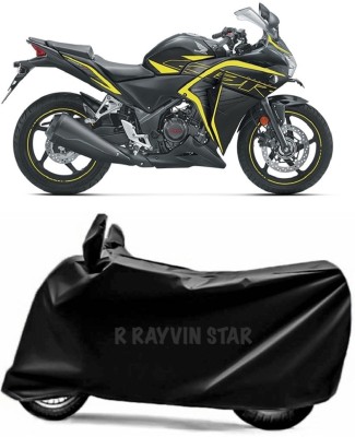 R Rayvin Star Two Wheeler Cover for Honda(CBR 250R, Black)