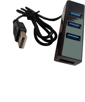 ANJO USB Hub 4 Port 480 MBPS Super Transfer Speed for Computer Laptop PC, Compatible with Mac/Windows/Linux/XP/10.0+/ Vista etc. USB Hub(Black)