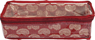 KUBER INDUSTRIES Carry Design 1 Rod Bangle Box/Case With Tranasparent Top (Red) Make up, Jewellery Vanity Box(Red)
