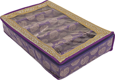 KUBER INDUSTRIES Carry Design Laminated 5 Rod Bangle Box/Case With Tranasparent Top (Purple) Make up, Jewellery Vanity Box(Purple)