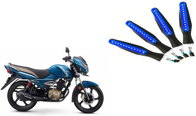 Buras Front, Rear LED Indicator Light for TVS Victor(Blue)