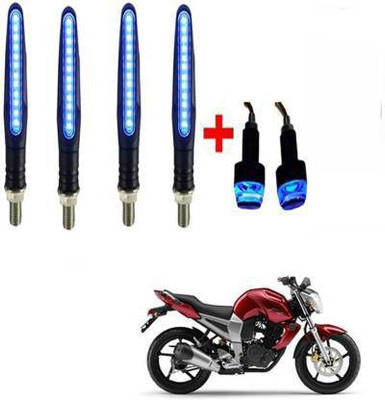 QZ DEVICE Front, Rear LED Indicator Light for Yamaha FZ16, Universal For Bike(Blue)
