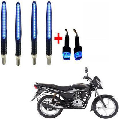 QZ DEVICE Front, Rear LED Indicator Light for Bajaj, Universal For Bike Platina, Universal For Bike(Blue)