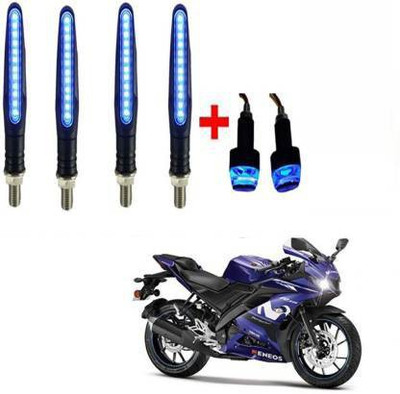 QZ DEVICE Front, Rear LED Indicator Light for Yamaha Universal For Bike(Blue)
