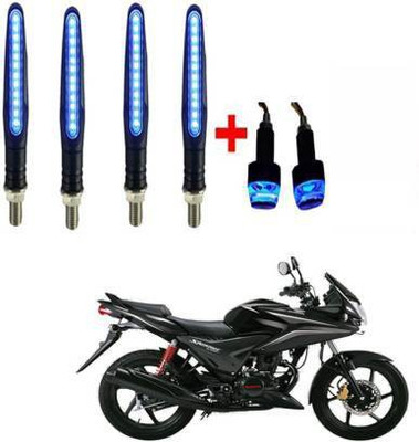 QZ DEVICE Front, Rear LED Indicator Light for Hero, Honda, Bajaj, Royal Enfield, Suzuki, TVS, Yamaha Universal For Bike(Blue)