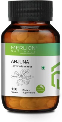 Merlion Naturals Arjuna Tablets Terminalia arjuna, All Natural, Pure Herbs 500mg x 120 Tablets(120 Tablets)