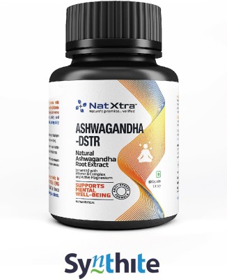 NatXtra ASHWAGANDHA-DSTR for Strength & Stamina, Mental well-being & stress relief(60 Tablets)