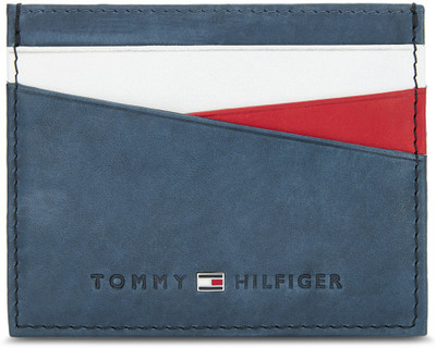 TOMMY HILFIGER Men Blue Genuine Leather Card Holder(4 Card Slots)