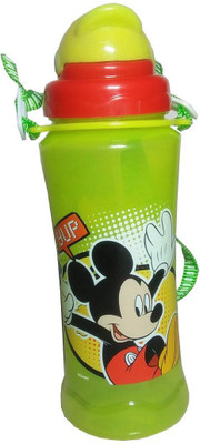RUDRA KA Bottle with Straw 500 ml Water Bottle(Set of 1, Green)