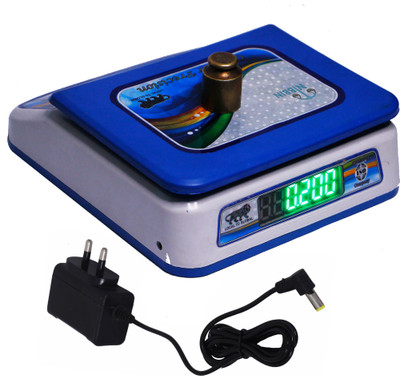 NIBBIN V 58 30KG Double Display Weight Machine For Kitchen/Shop ,Re-Chargeable Battery Weighing Scale(Violet)