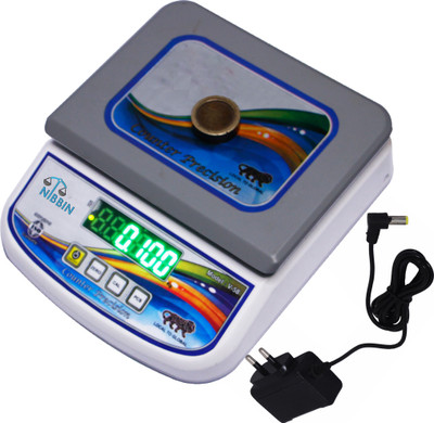 NIBBIN V 58 30KG Double Display Weight Machine For Kitchen/Shop Re-Chargeable Battery Weighing Scale(Grey)