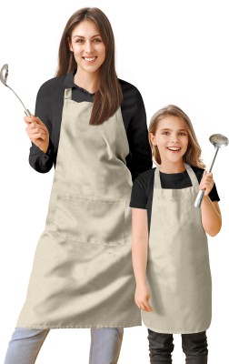 OASIS Cotton Chef's Apron - Free Size(Beige, Pack of 2)