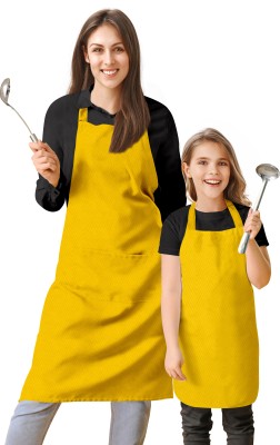 OASIS Cotton Chef's Apron - Free Size(Yellow, Pack of 2)