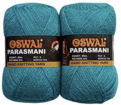 JEFFY Oswal parasmani Wool Hand Knitting Soft Fingering 400 Gram Shade no-18