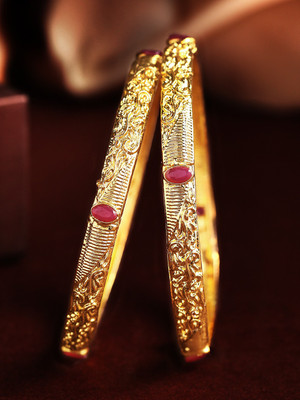 RUBANS Alloy Gold-plated Bangle Set(Pack of 2)