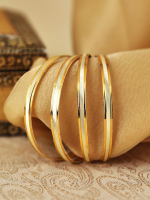 ANOUK Alloy Gold-plated Bangle Set(Pack of 4)