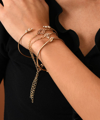 SOHI Alloy Gold-plated Bracelet Set(Pack of 4)