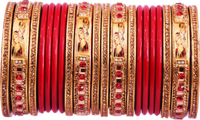 Anshi Creations Lac Bangle Set(Pack of 20)