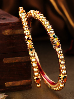 RUBANS Alloy Gold-plated Bangle Set(Pack of 2)