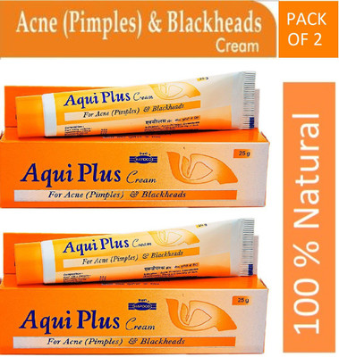 aqui plus Cream For Acne ( Pimples ) & Blackheads [ Pack Of 2*25gm ](50 g)