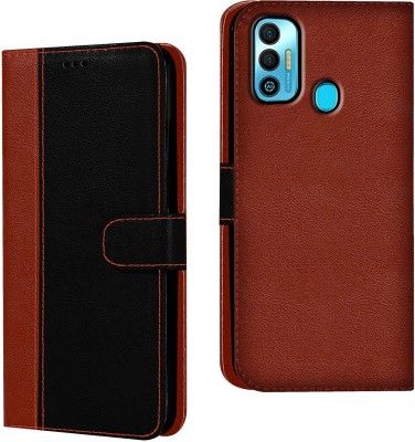 Flipkart SmartBuy Back Cover for Tecno Spark 7T(Black, Brown, Pack of: 1)