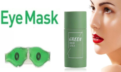 GFSU Purifying Clay Stick Mask & Ice Cooling Sleeping Mask for Eyes(2 Items in the set)