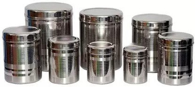 vs enter Steel Utility Container  - 2.5 ml, 2.1 ml, 1.5 ml, 1 ml, 0.85 ml, 0.65 ml, 0.45 ml, 0.25 ml(Pack of 8, Silver)
