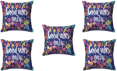 SWHF Text Print Cushions Cover(Pack of 5, 40 cm*40 cm, Multicolor)