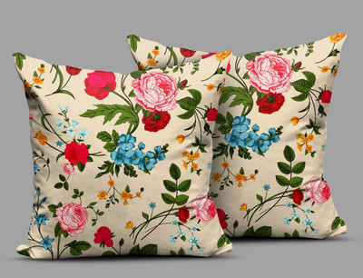 Softlife Polyester Cushions Cover(Pack of 2, 40 cm*40 cm, Multicolor)