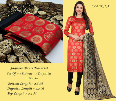 ANAND Jacquard Self Design Kurta & Churidar Material