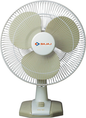 BAJAJ Elite-Neo 400mm Table Fan (Ivory Mushroom) 400 mm 3 Blade Table Fan ((Ivory Mushroom), Pack of 1)