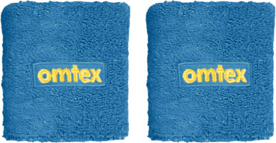 omtex Wrist Band for Gym and Sports for Women and Men - Sky Blue (Pack of2) Fitness Band