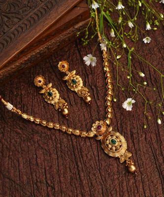 SOHI Alloy Gold-plated Gold Jewellery Set(Pack of 2)