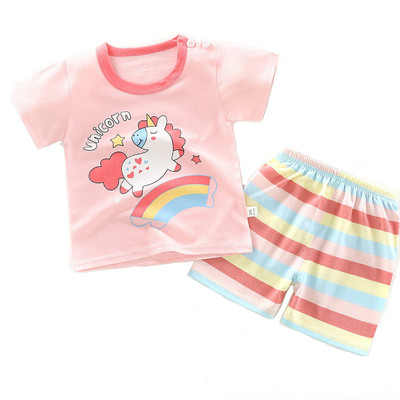Bold N Elegant Baby Boys & Baby Girls Casual T-shirt Shorts(Pink, Multi)