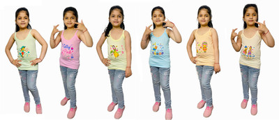 Titzzcov Camisole For Baby Girls(Multicolor, Pack of 6)