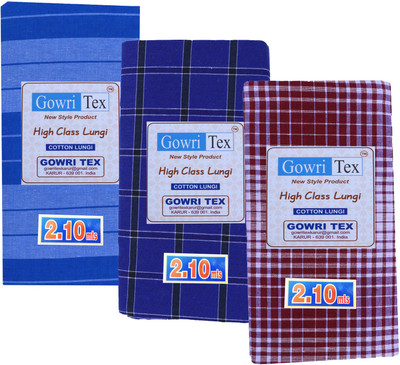 GOWRI TEX Striped Multicolor Lungi