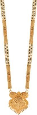 Wynona Gold plated long mangalsutra for women Brass Mangalsutra