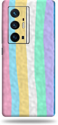 Mclaxa Colourful Lines Mobile Back Skin, Colourful Lines, Vivo X 70 Pro Plus Mobile Skin(Colourful Lines Skin With Super Matte Finish)