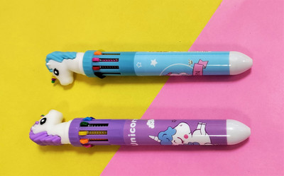 Preili's Unicorn Roller Ball Pen(Pack of 2, Ink Color - Multicolor)