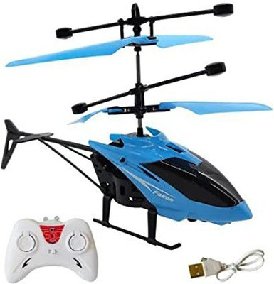 Kid Kraze Exceed Helicopter Sensor Aircraft 2 in 1 Flying Helicopter with Remote Control(Blue)