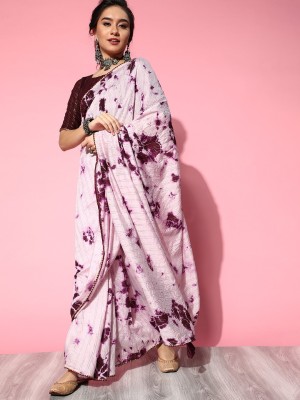 Ratnavati Dyed Bollywood Silk Blend Saree(Magenta)