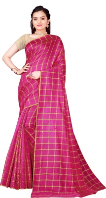 Saadhvi Self Design Daily Wear Cotton Silk Saree(Pink)