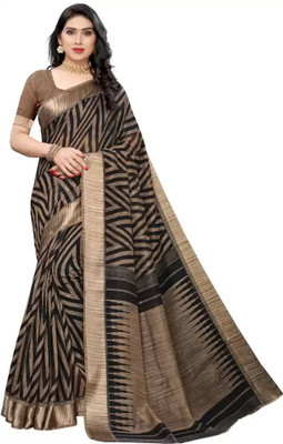 THE PRIVATE LABLE Self Design Bollywood Cotton Linen Saree(Black)