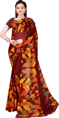Suntex Printed Daily Wear Georgette Saree(Multicolor)
