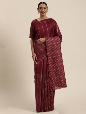 Ratnavati Digital Print Daily Wear Cotton Blend, Art Silk Saree(Purple)